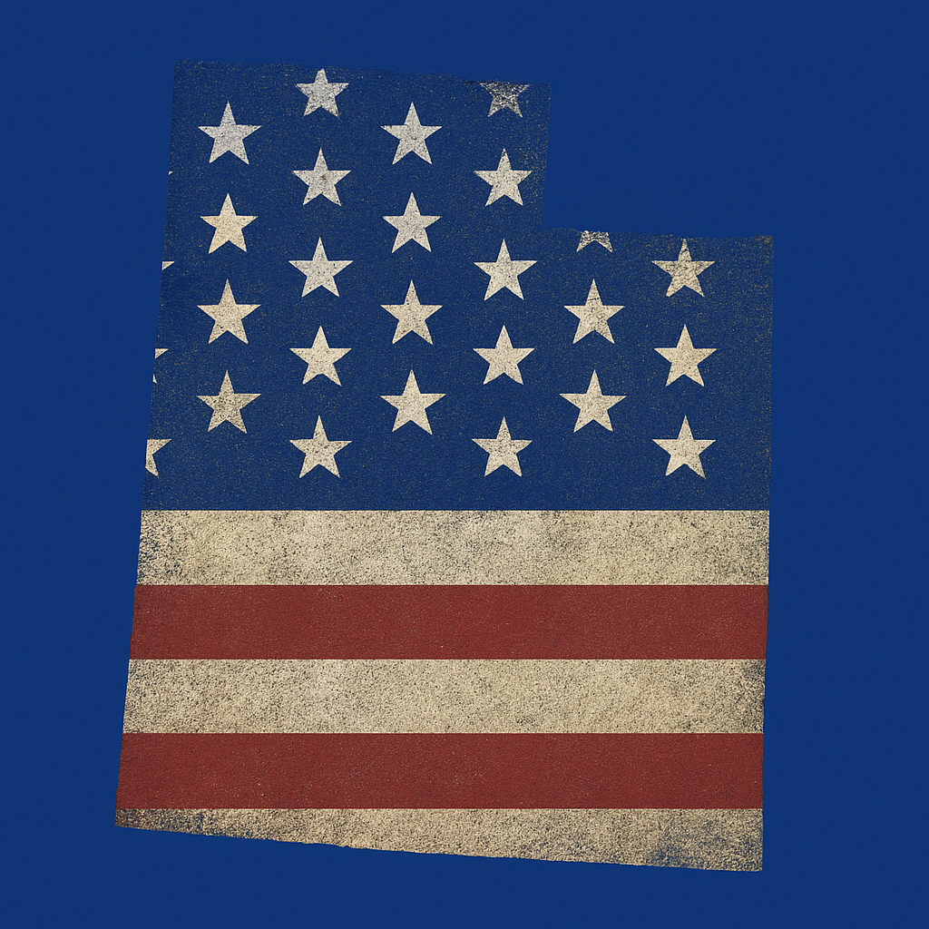 Utah American flag design
